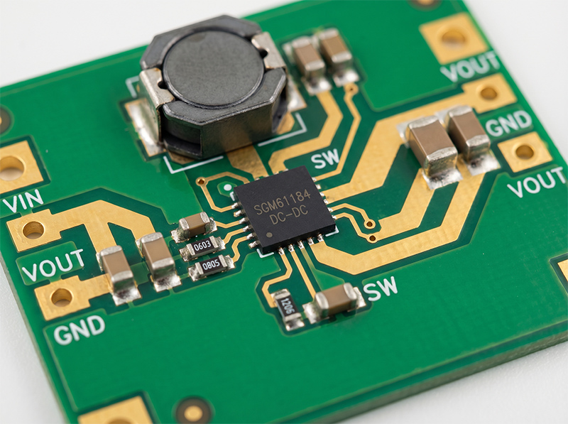 SGM61184 PCB应用实例 芯片与电感布局