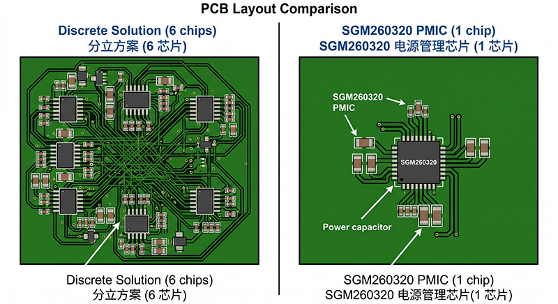PMIC单芯片方案vs分立元件方案对比