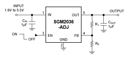 圣邦微SGM2036典型电路之二